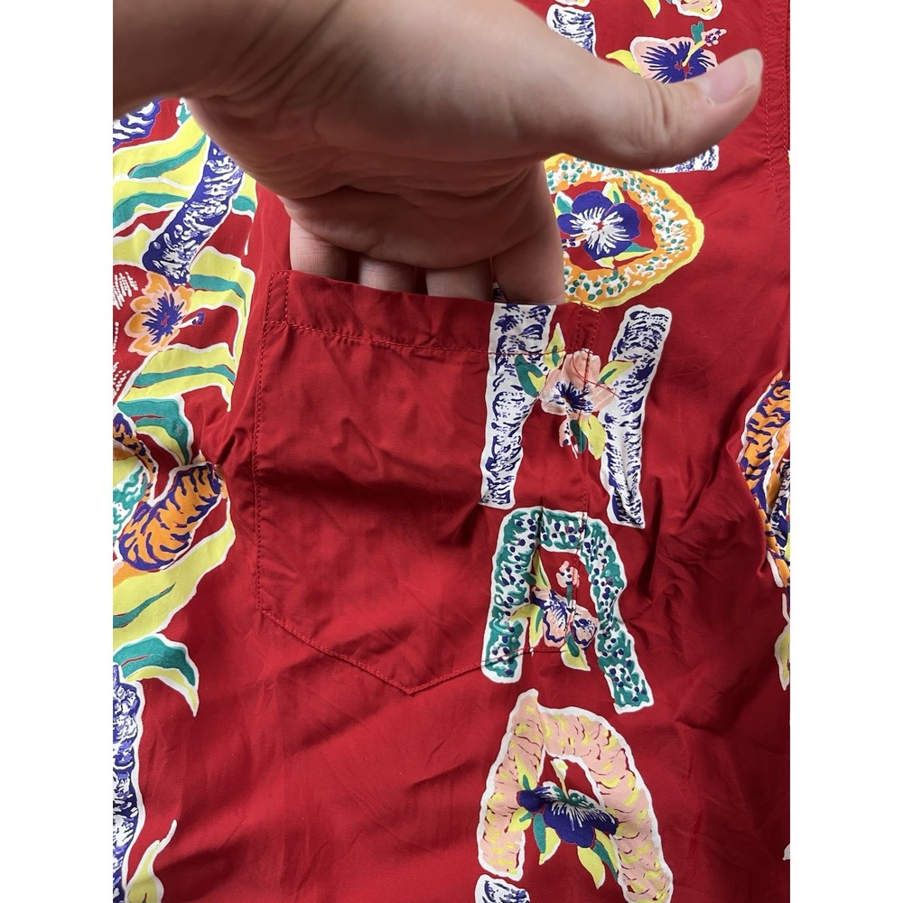 Kahala Hawaii Button Up Shirt Mens Size 2XL Aloha Floral Red Short Sleeve - Picture 4 of 12
